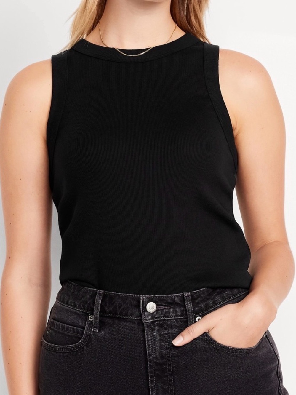 Old Navy Women Snug Crop Tank Top (Size: L)